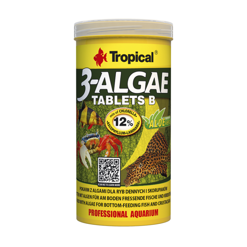 Tropical 3-Algae Tablets B – tonące tabletki z algami dla ryb