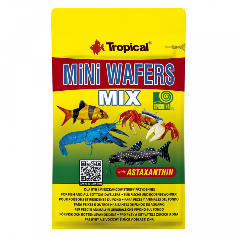 Karma Tropical Mini Wafers Mix- doskonały pokarm dla ryb i skorupiaków
