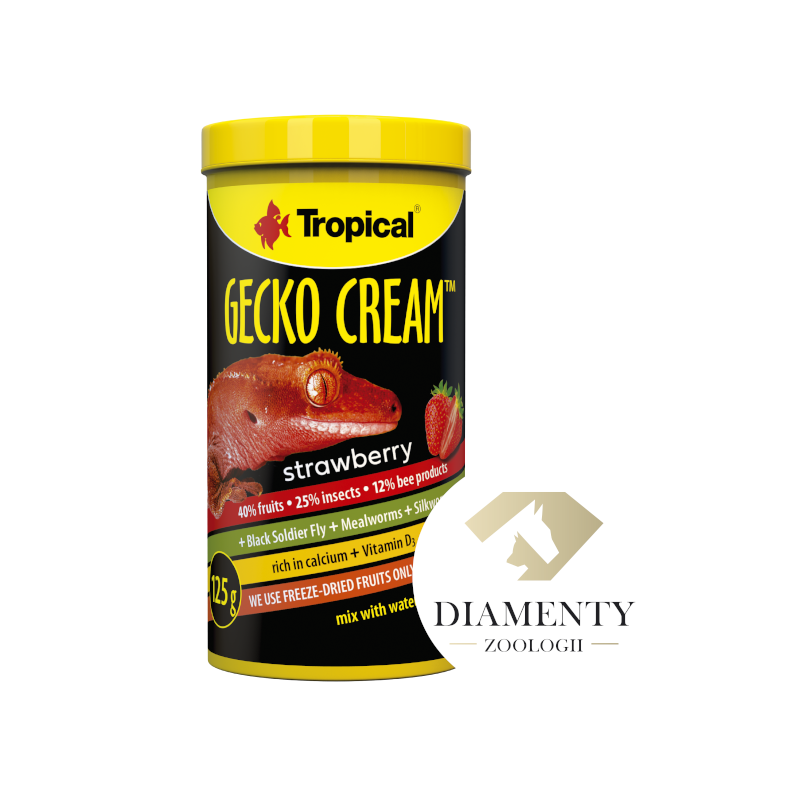 Tropical Gecko Cream Strawberry – pokarm dla gekonów | Catfish
