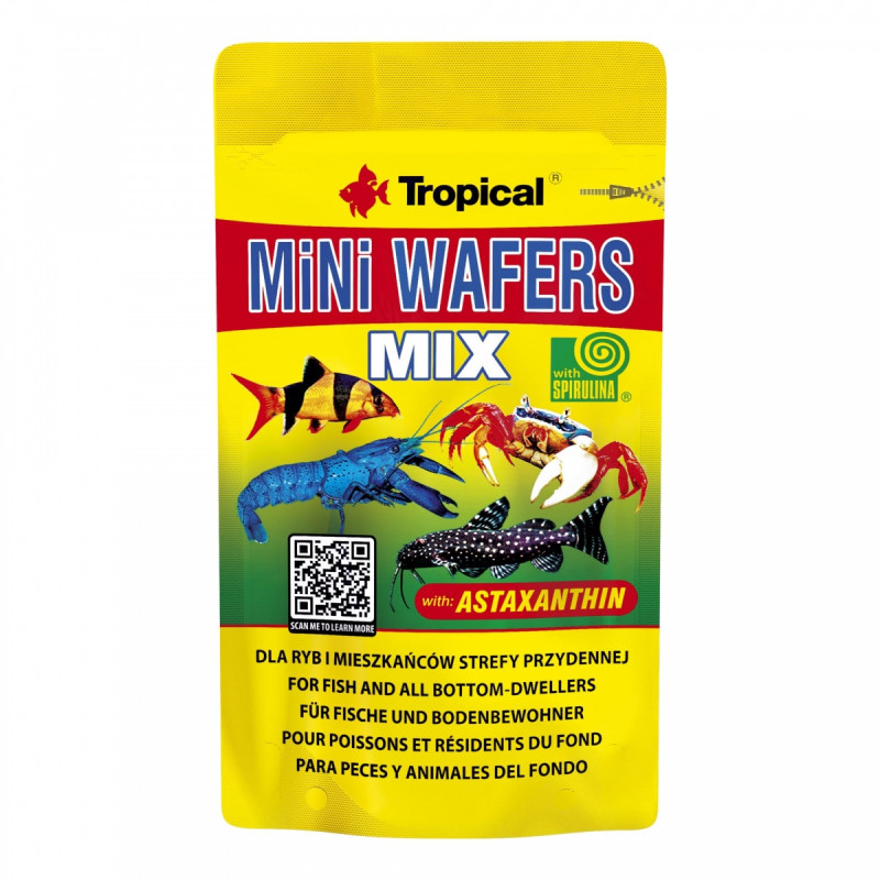 Karma Tropical Mini Wafers Mix- doskonały pokarm dla ryb i skorupiaków